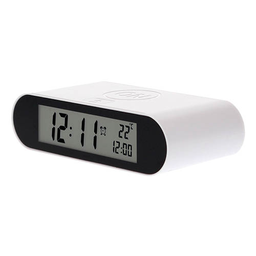 Reloj despertador digital Blanco Garsaco